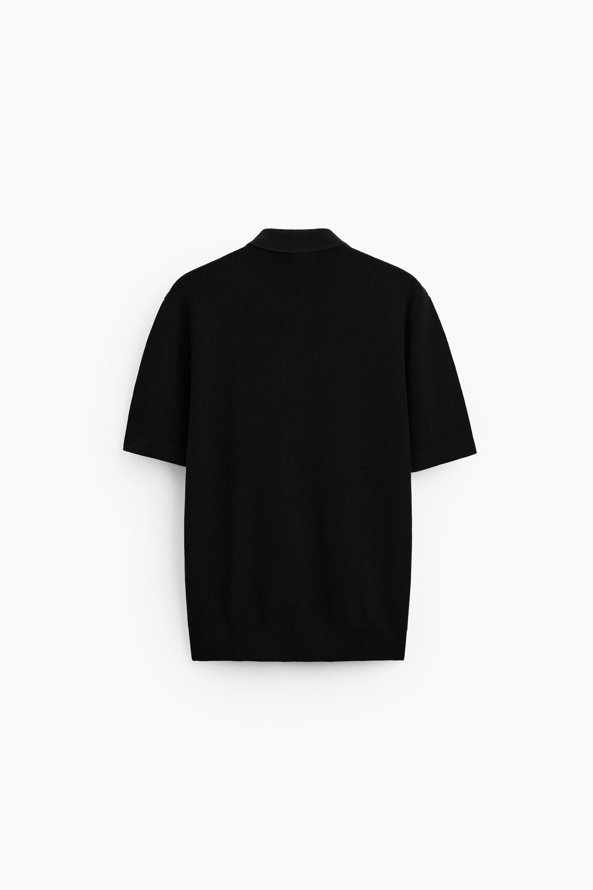 BLACK MONOGRAM KNIT POLO